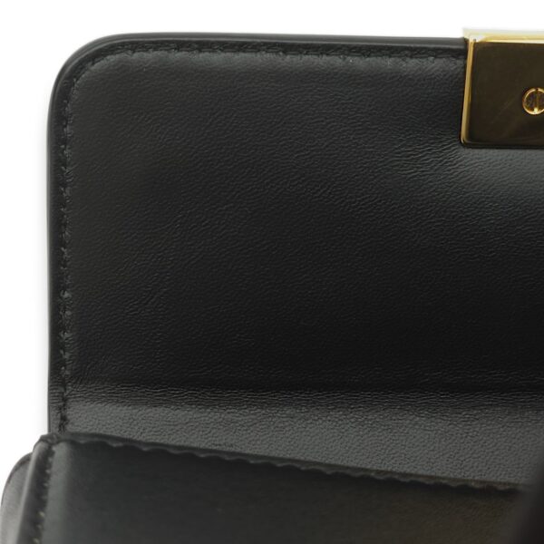 30 Montaigne Box Black Crossbody Bag in Calfskin, Gold hardware - Image 5