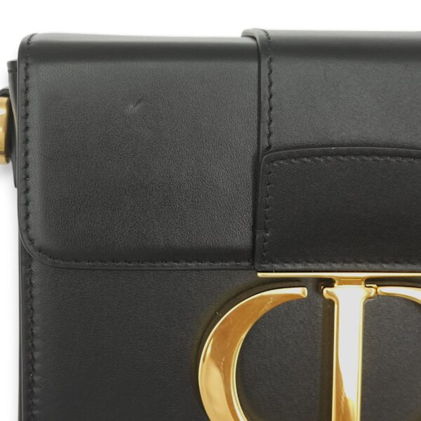 30 Montaigne Box Black Crossbody Bag in Calfskin, Gold hardware - Image 15