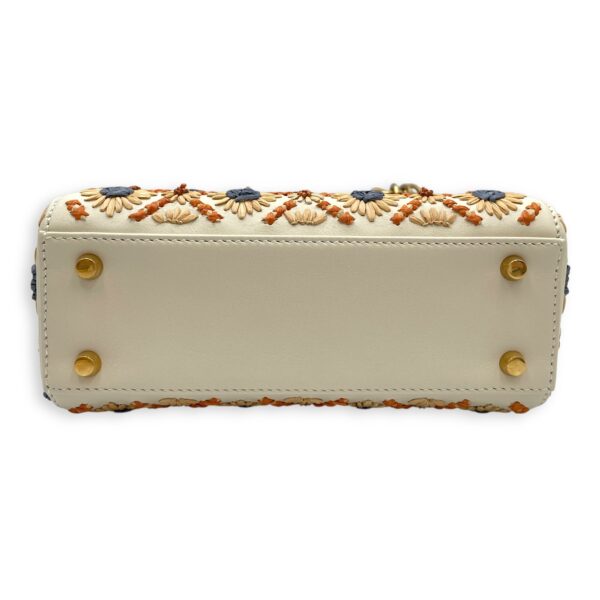 Lady Dior Mini Multi-Color Top Handle Bag in Calfskin, Brushed Gold hardware - Image 6