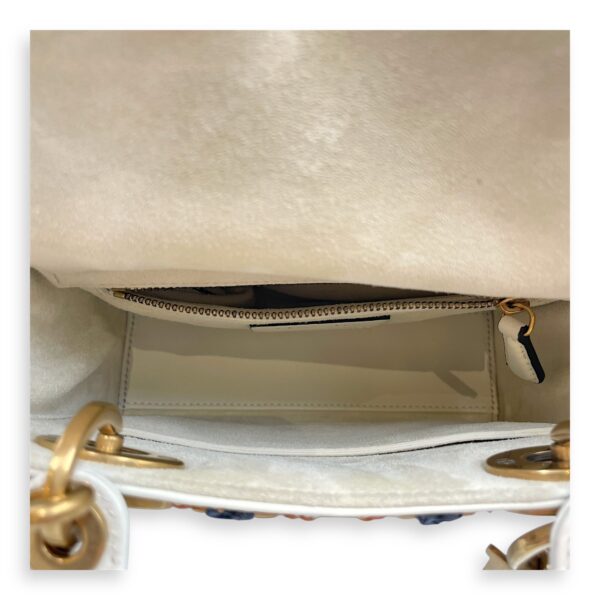 Lady Dior Mini Multi-Color Top Handle Bag in Calfskin, Brushed Gold hardware - Image 7