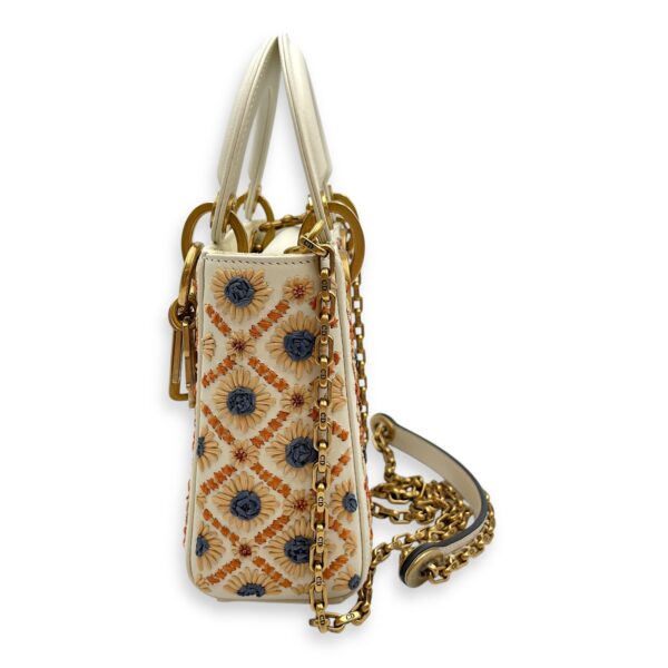 Lady Dior Mini Multi-Color Top Handle Bag in Calfskin, Brushed Gold hardware - Image 5