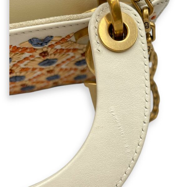 Lady Dior Mini Multi-Color Top Handle Bag in Calfskin, Brushed Gold hardware - Image 10