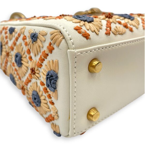 Lady Dior Mini Multi-Color Top Handle Bag in Calfskin, Brushed Gold hardware - Image 8