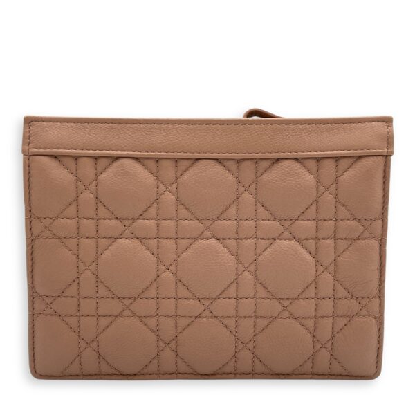 Cannage Caro Zip Pouch Beige Chain Bag in Lambskin, Gold hardware - Image 3