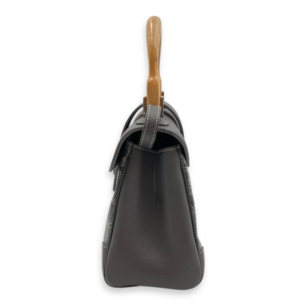 Saigon Souple Mini Grey Crossbody Bag in Calfskin, Silver hardware - Image 5