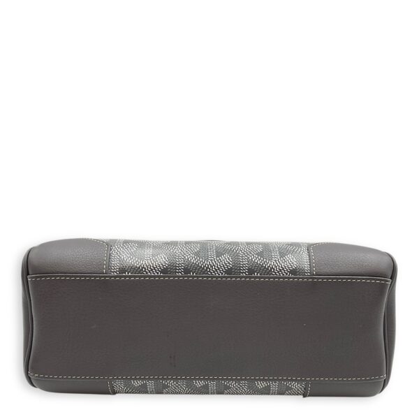 Saigon Souple Mini Grey Crossbody Bag in Calfskin, Silver hardware - Image 6