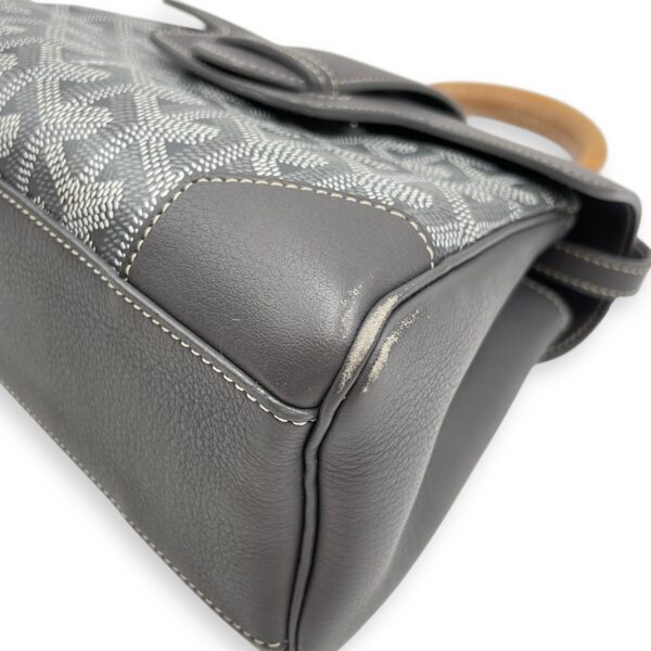 Saigon Souple Mini Grey Crossbody Bag in Calfskin, Silver hardware - Image 9