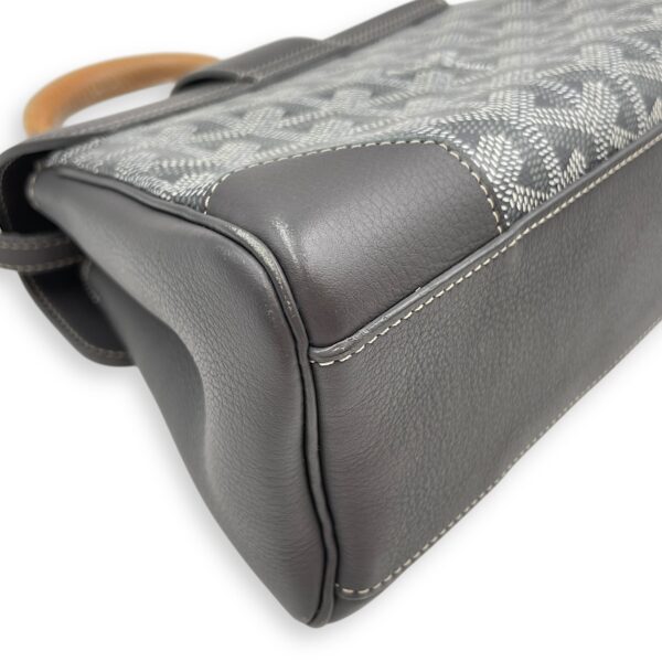 Saigon Souple Mini Grey Crossbody Bag in Calfskin, Silver hardware - Image 10