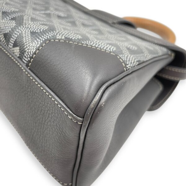 Saigon Souple Mini Grey Crossbody Bag in Calfskin, Silver hardware - Image 11