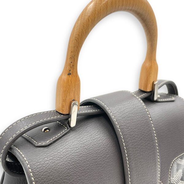 Saigon Souple Mini Grey Crossbody Bag in Calfskin, Silver hardware - Image 14