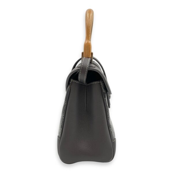 Saigon Souple Mini Grey Crossbody Bag in Calfskin, Silver hardware - Image 4