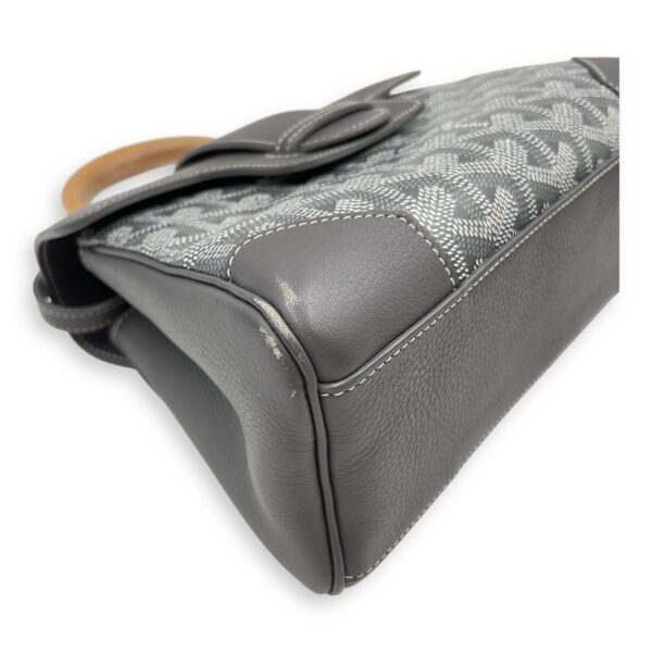 Saigon Souple Mini Grey Crossbody Bag in Calfskin, Silver hardware - Image 8