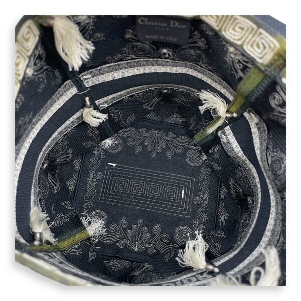 D-Bubble Blue Bucket Bag in Canvas, Brushed Palladium hardware - Image 7