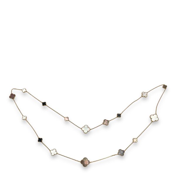 Magic Alhambra, 16 Motifs Long Necklace in Gold Hardware - Image 3