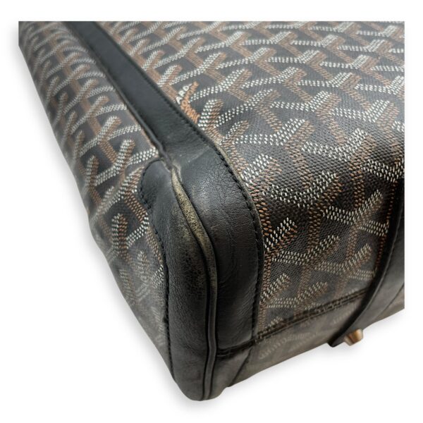 Voltaire Black Tote Bag in Coated Canvas, Silver hardware - Image 12
