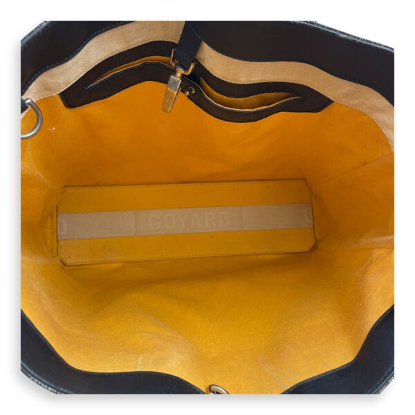 Voltaire Black Tote Bag in Coated Canvas, Silver hardware - Image 7