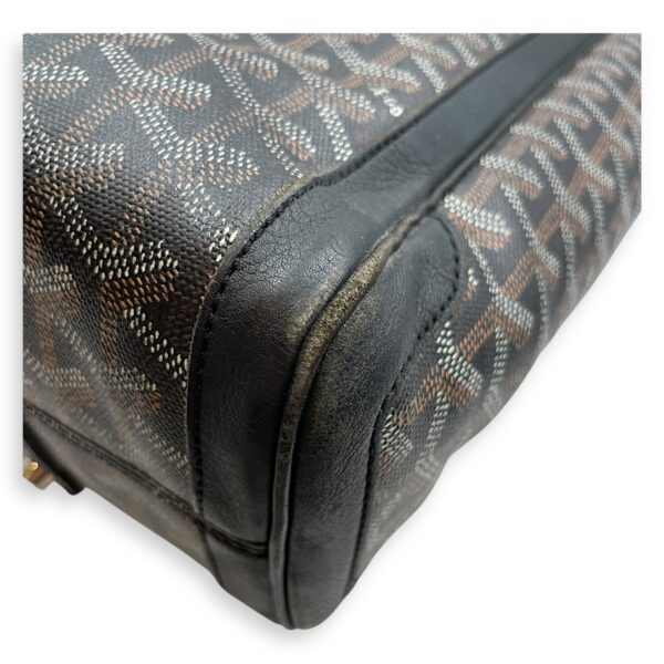 Voltaire Black Tote Bag in Coated Canvas, Silver hardware - Image 13