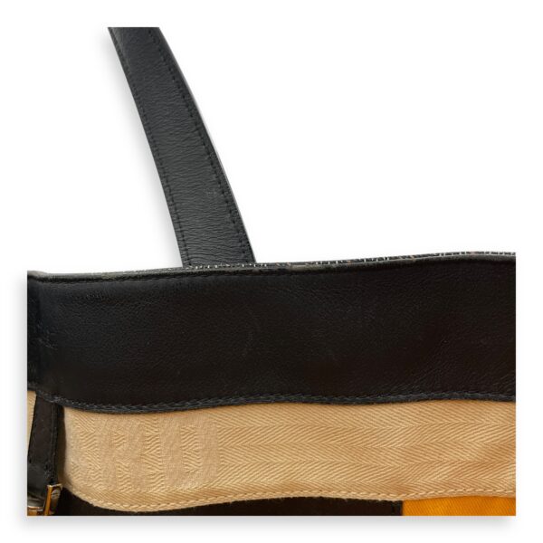 Voltaire Black Tote Bag in Coated Canvas, Silver hardware - Image 11