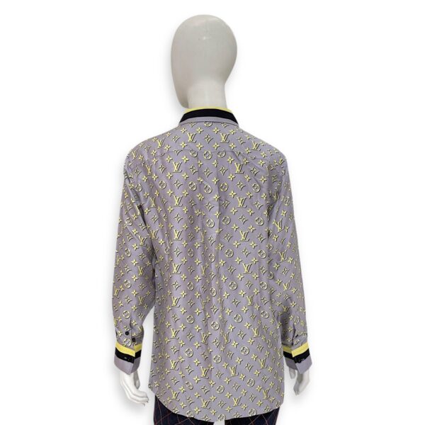 3D Monogram Stripe Accent Pajama Shirt 36 Multi-Color Ready-To-Wear in Silk - Image 3