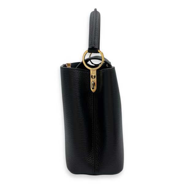 Capuccines with Colourful Chain BB Black Top Handle Bag in Calfskin, Gold hardware - Image 5