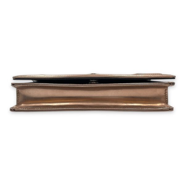 Cannage Micro Gold Wallet on Chain in Metallic Patent Leather, Silver hardware - Image 6
