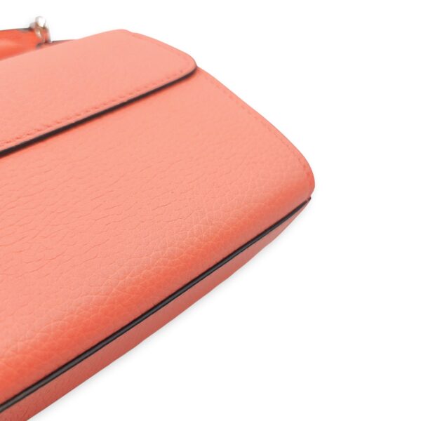 Rejane Nano Pink Shoulder Bag in Calfskin, Silver hardware - Image 14