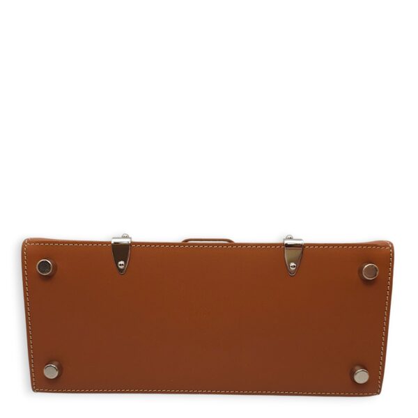 Saigon Mini Brown Shoulder Bag in Calfskin, Silver hardware - Image 17