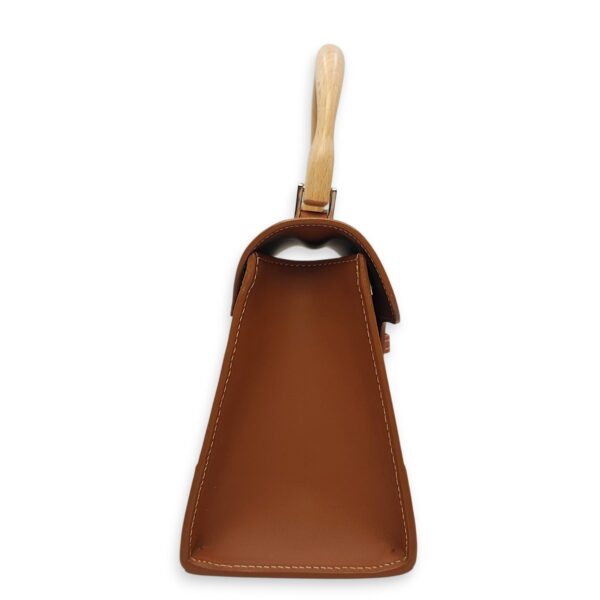 Saigon Mini Brown Shoulder Bag in Calfskin, Silver hardware - Image 15