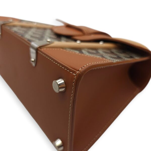 Saigon Mini Brown Shoulder Bag in Calfskin, Silver hardware - Image 18