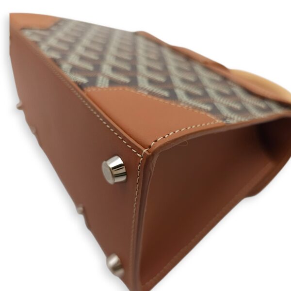 Saigon Mini Brown Shoulder Bag in Calfskin, Silver hardware - Image 20