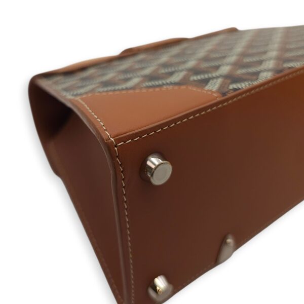 Saigon Mini Brown Shoulder Bag in Calfskin, Silver hardware - Image 19