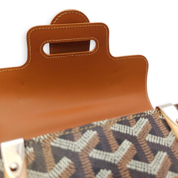 Saigon Mini Brown Shoulder Bag in Calfskin, Silver hardware - Image 10