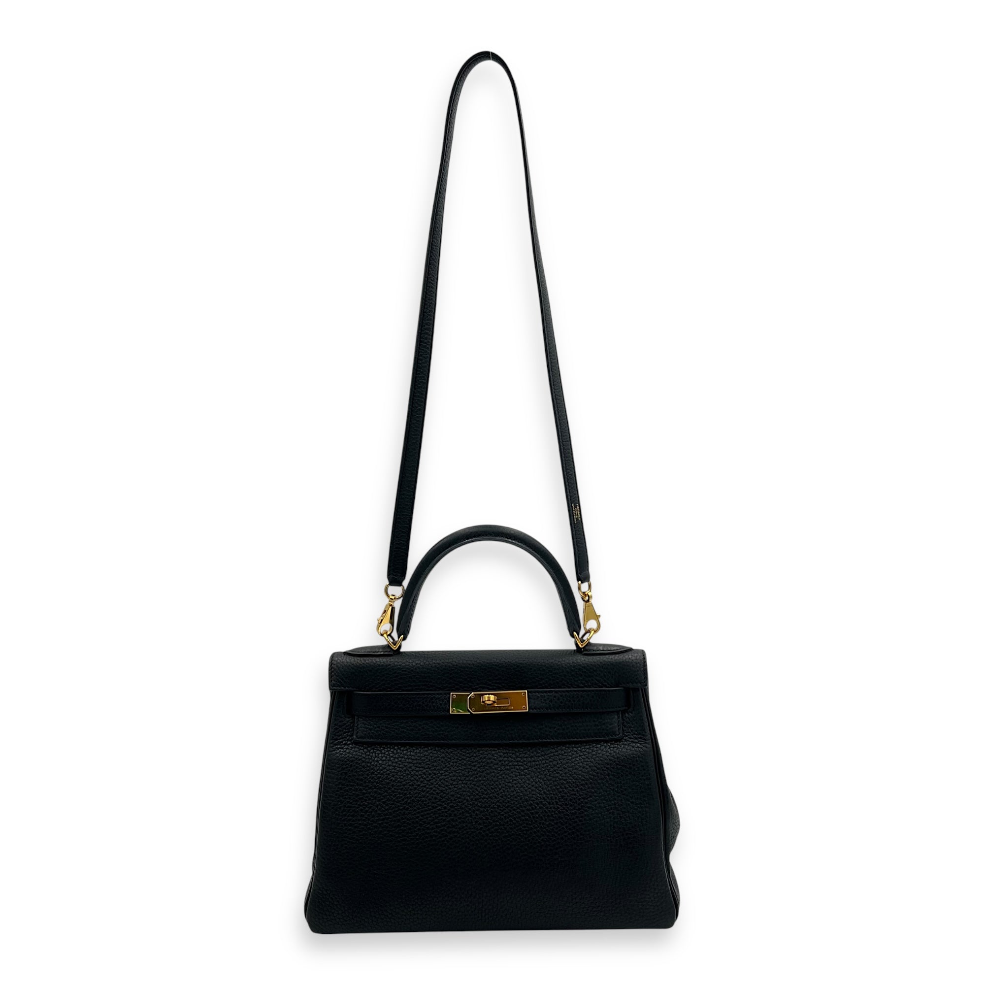 Kelly Black in Clemence, Gold hardware - Image 20