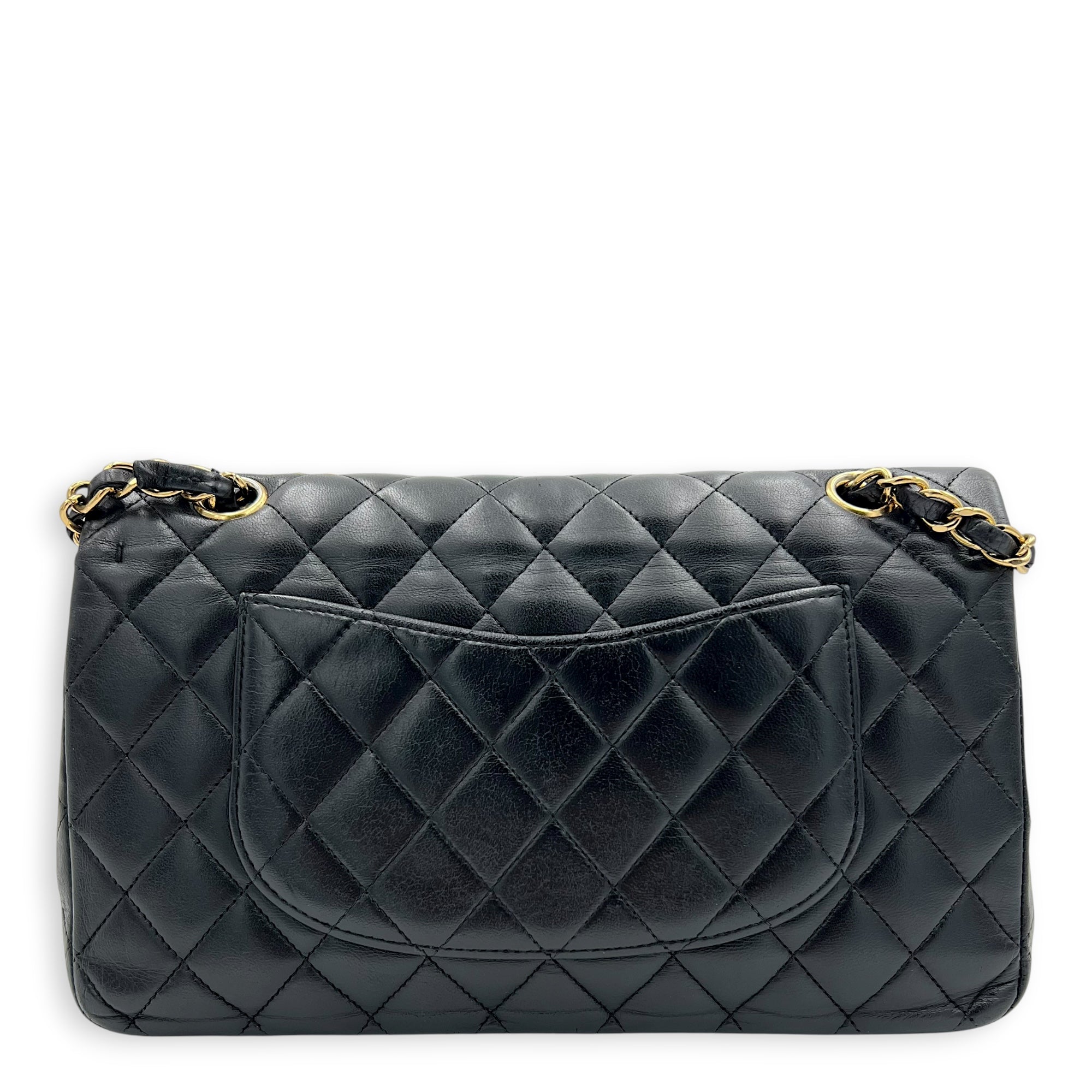 Classic Shoulder Bag Medium Black in Lambskin, Gold hardware - Image 3