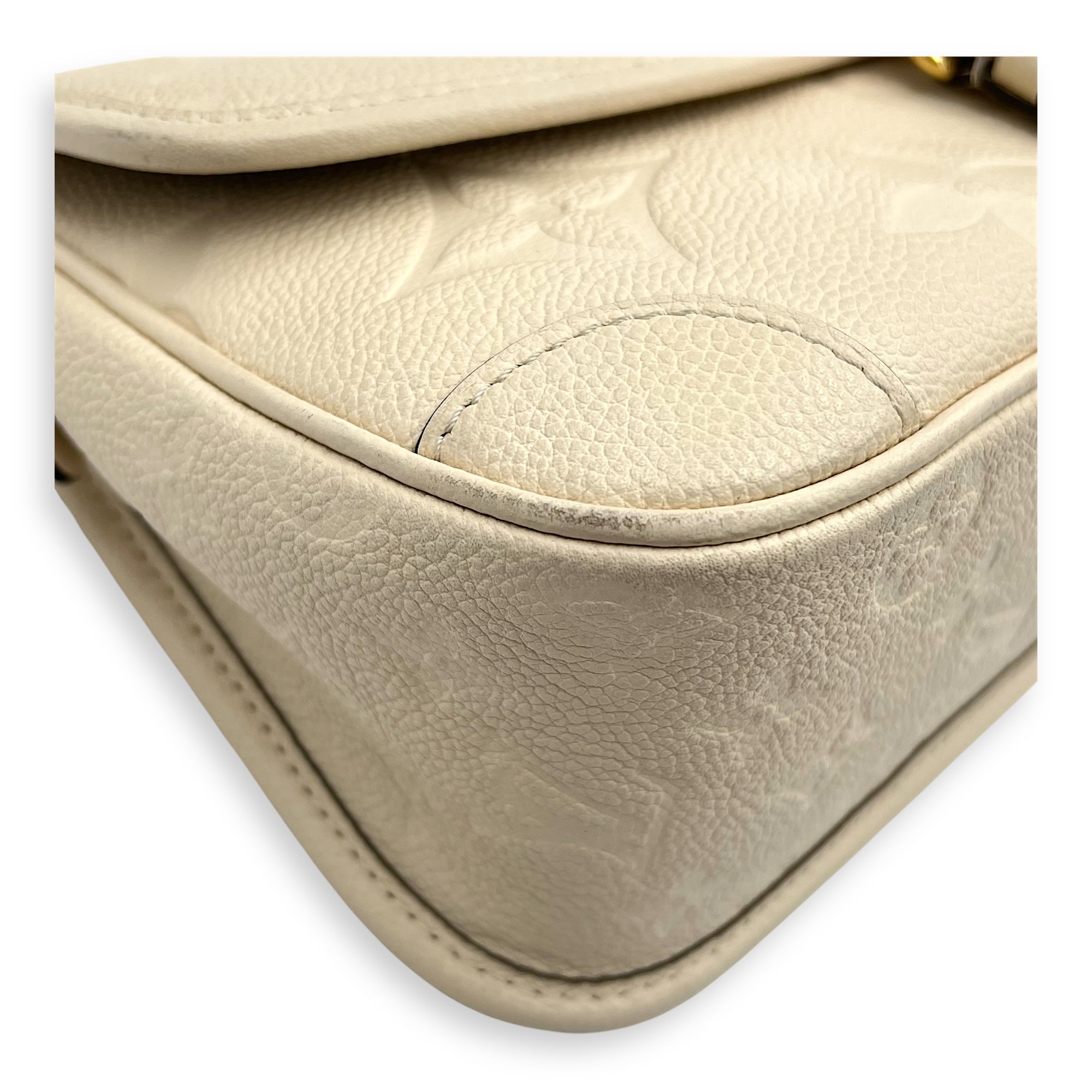 Diane Crossbody Bag Beige in Empreinte Leather, Gold hardware - Image 8
