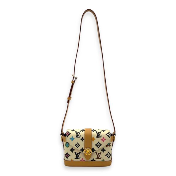 Craggy Wearable Wallet x Tyler The Creator Shoulder Bag White in Monogram Coated Canvas, Gold hardware - Image 17
