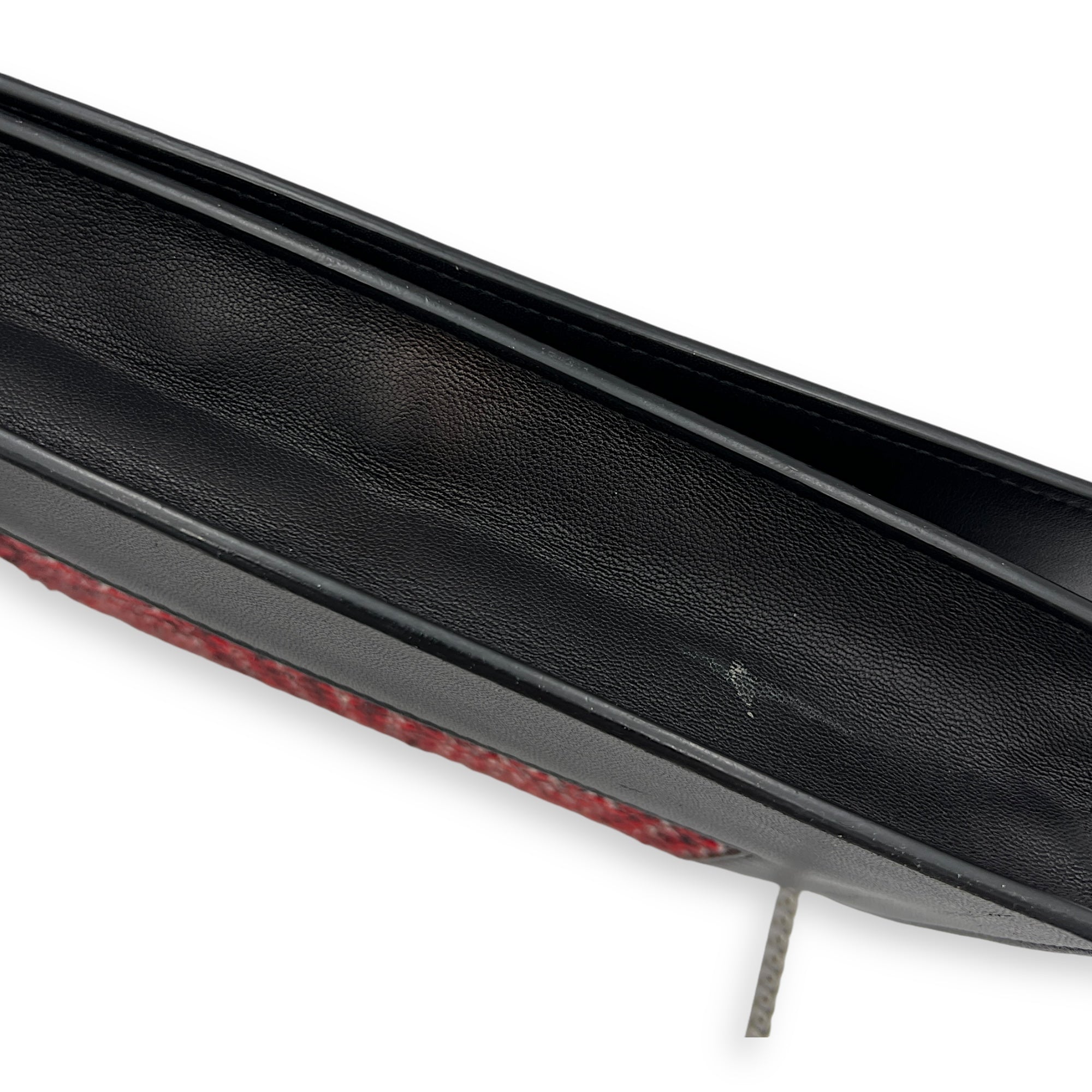 Frame Black Wallet On Chain in Calfskin, Silver hardware - Image 7