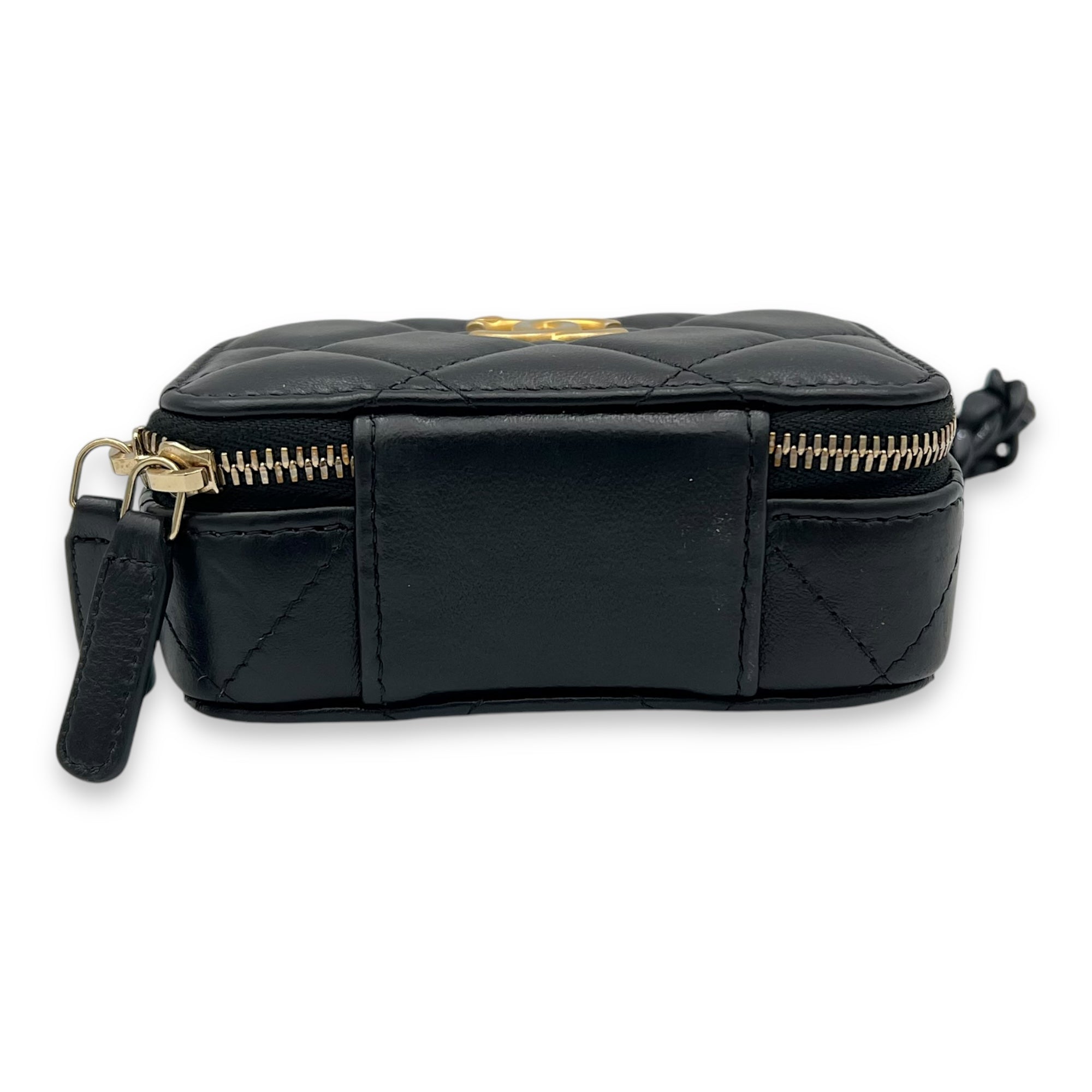 CC Crossbody Bag Black in Lambskin, Gold hardware - Image 6