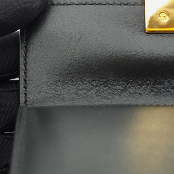 30 Montaigne Micro Black Crossbody Bag in Calfskin, Gold hardware - Image 4