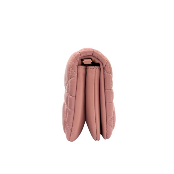 Caro Crossbody Bag Pink in Lambskin, Gold hardware - Image 4