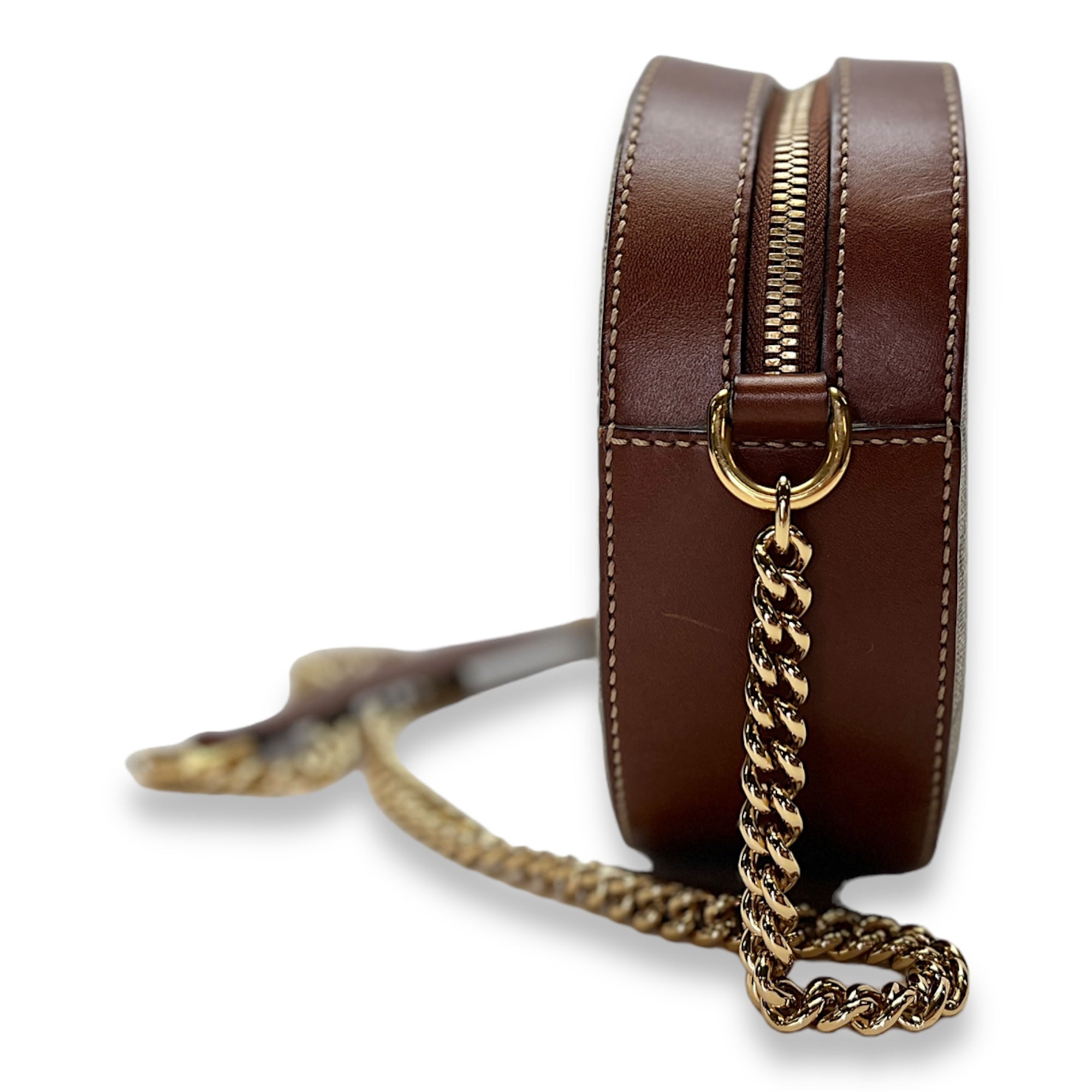 GG supreme Crossbody Bag Brown in Coated Canvas , Gold Hardware - Image 4