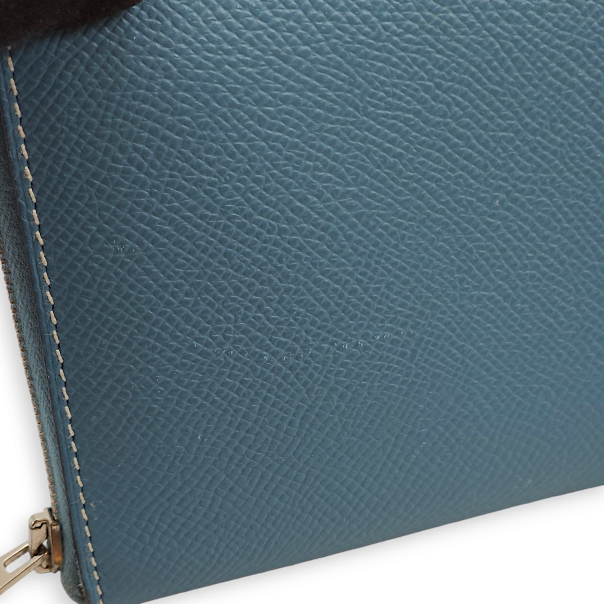 Azap Blue Jean Wallet in Epsom, Palladium hardware - Image 6