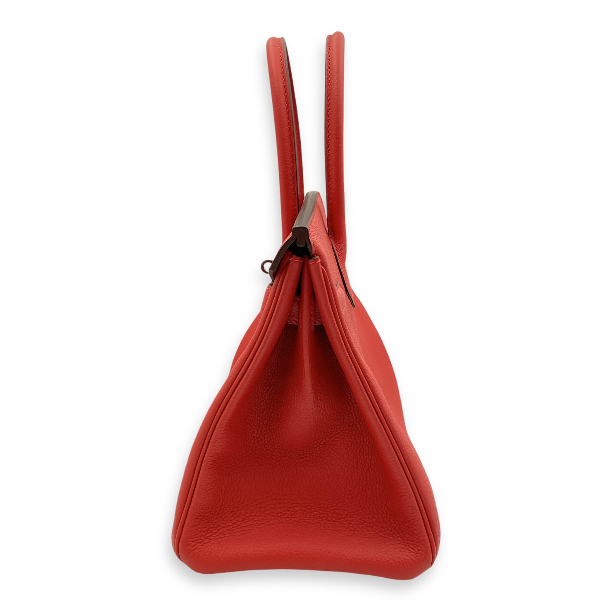 Birkin 30 Geranium in Togo, Silver hardware - Image 5