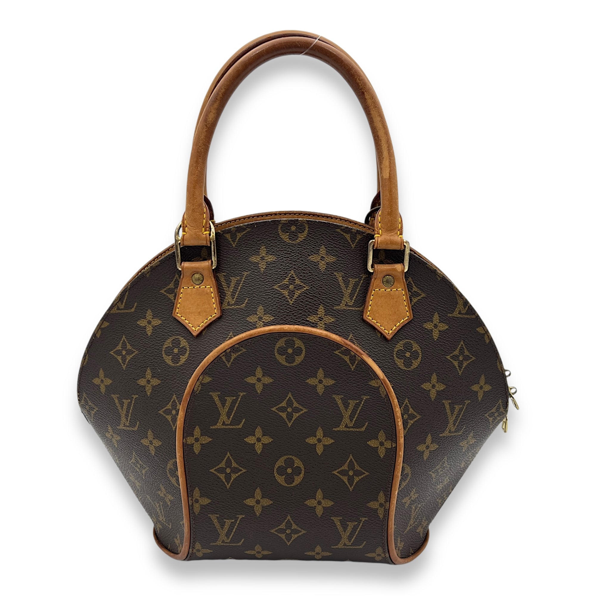 Ellipse Top Handle Bag Brown in Monogram Coated Canvas, Gold hardware - Image 3