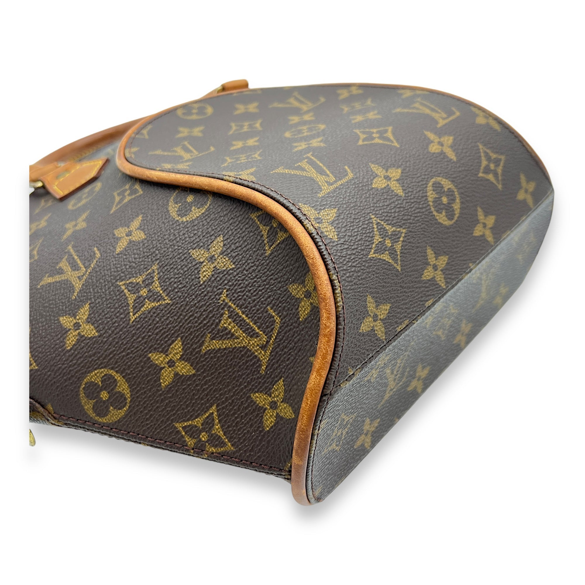 Ellipse Top Handle Bag Brown in Monogram Coated Canvas, Gold hardware - Image 9