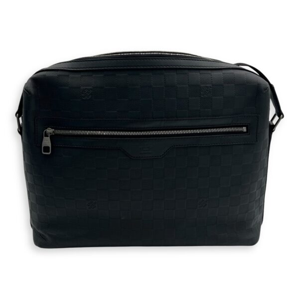 Calypso Messenger Black in Damier Infini, Gunmetal hardware - Image 3