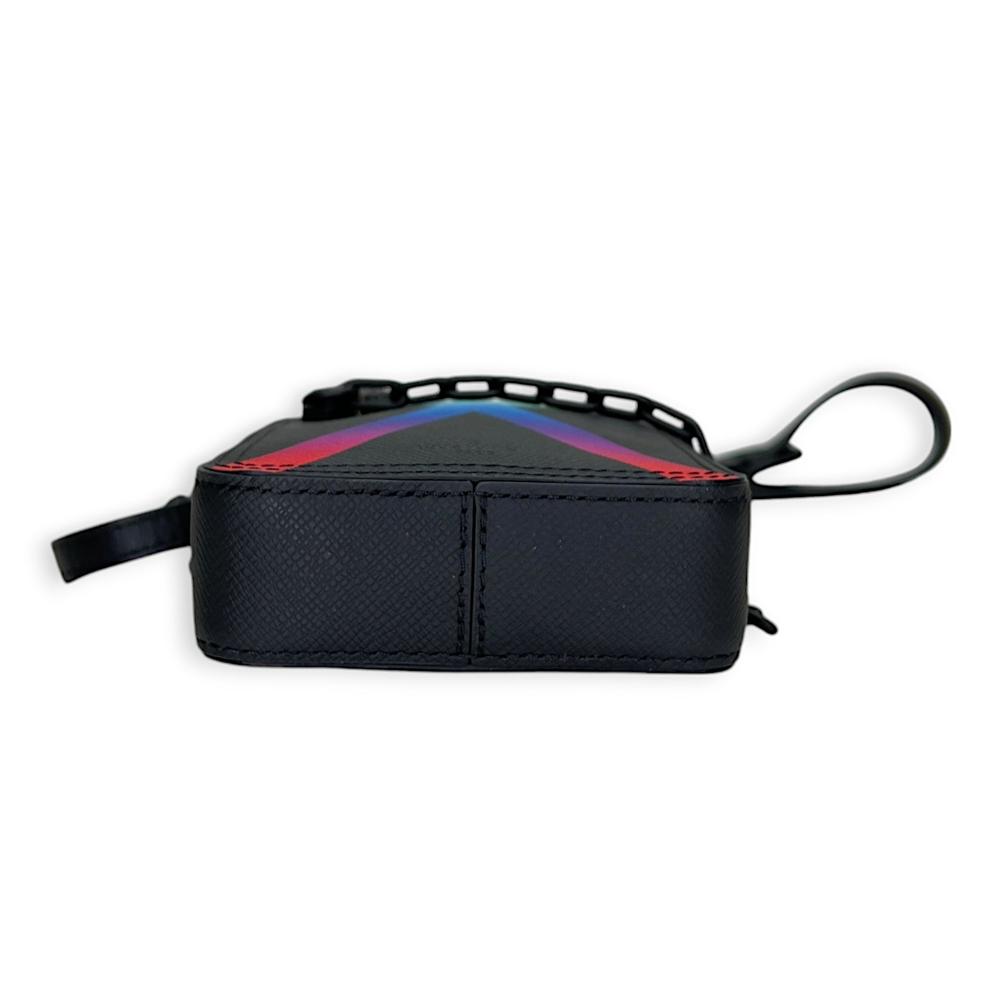 Danube Crossbody Bag Black in Taiga Leather , Lacquered Metal Hardware - Image 6