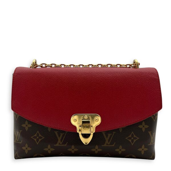 Saint Placide Crossbody Bag Brown in Monogram Coated Canvas, Gold hardware