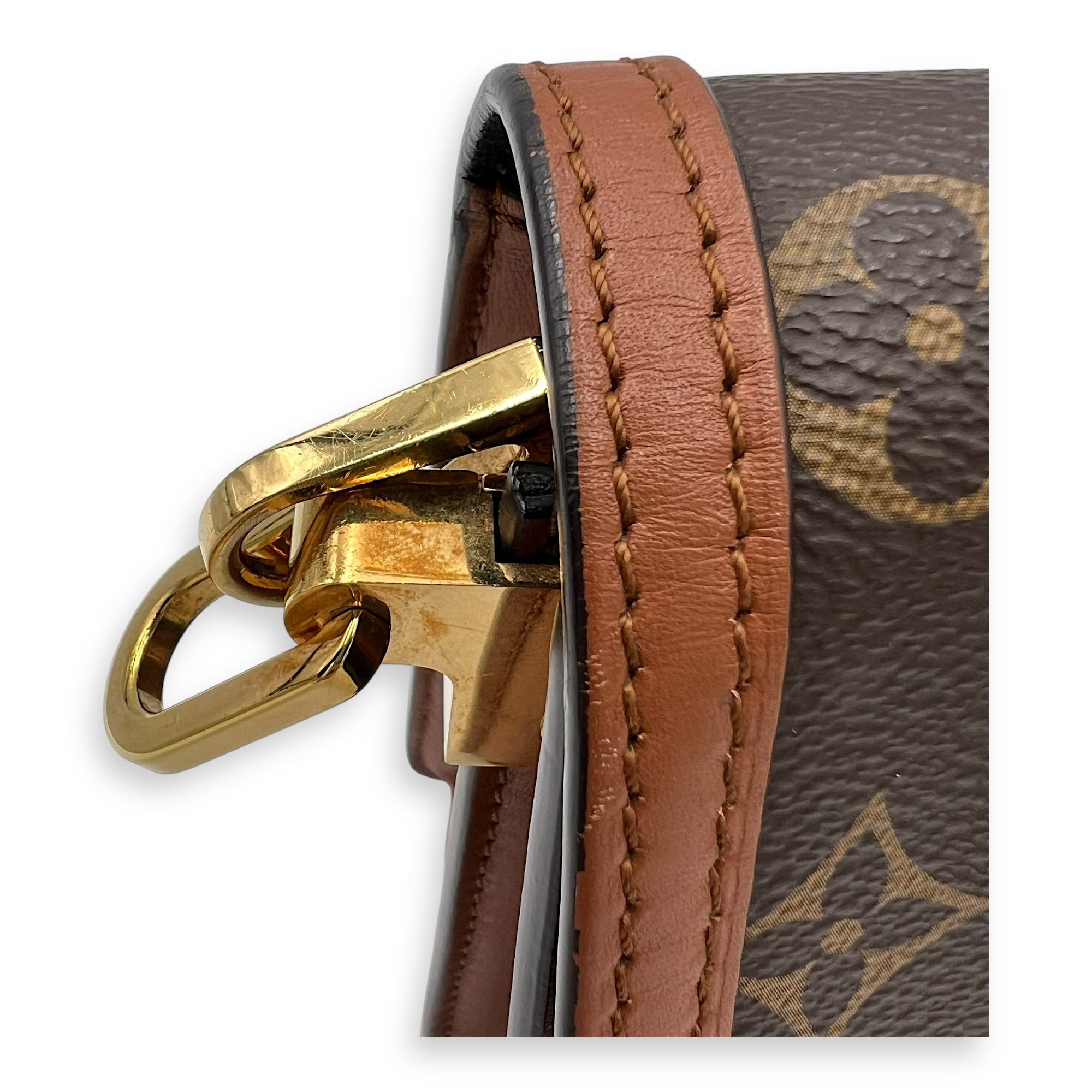 Dauphine Reverse Mini Crossbody bag in Monogram coated canvas, Gold Hardware - Image 9