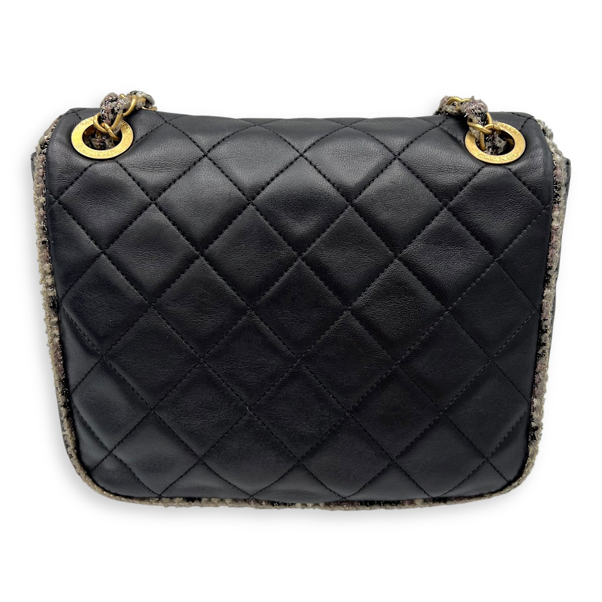 CC Crossbody Bag Black in Calfskin, Mixed hardware - Image 3
